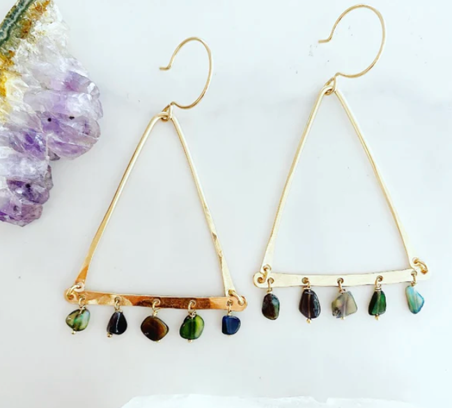 Black Opal Earrings